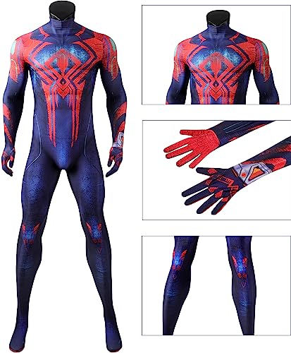CEMTX Superhero Cosplay Zentai Halloween Costume Dress Up Bodysuit 2023 New Movie Jumpsuit, blue 160