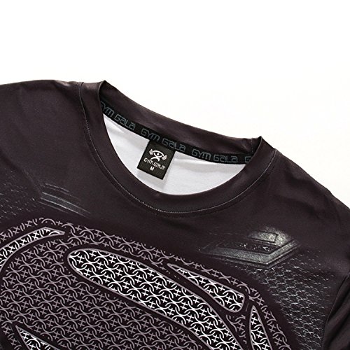 Hero Cosplay t Shirt Men's Gym Shirt Sports Compression Shirt (Gray, Large)