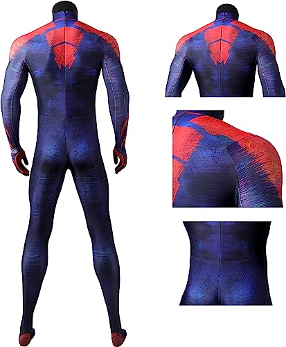 CEMTX Superhero Cosplay Zentai Halloween Costume Dress Up Bodysuit 2023 New Movie Jumpsuit, blue 160