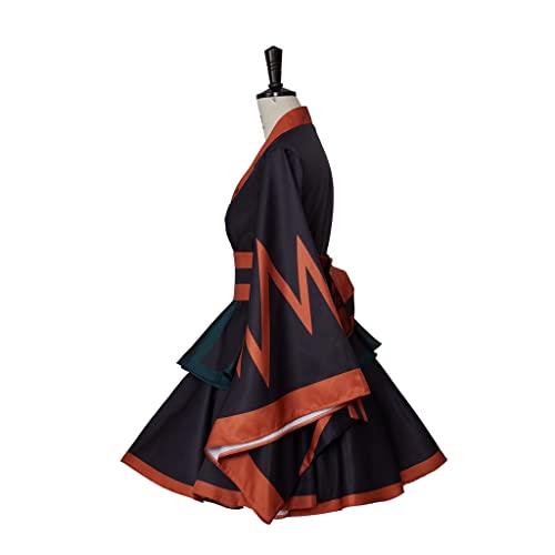 RocailleCos Anime My Hero Katsuki Kimono Cosplay Costume Women's Lolita Maid Dress Kimono Halloween Outfits (XS, Bakugou Katsuki)