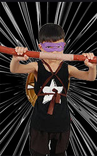 Turtle Shell for Kids Cosplay Halloween Cartoon Costume Party, Backpack Dress Up Props Plastic Turtle Shell, Super Hero Cosplay Costume for Kids Birthday Party (Purple)