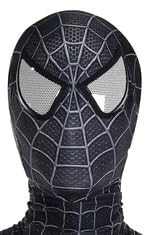 COGUCI Black Cosplay Costume Halloween Costume Breathable Spandex Material Suit for Adult/Kids (Adult- L)