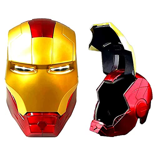Electronic Iron-man Helmet MK43 Wearable Helmet LED Light Up Iron-man Super Hero Model 1:1 Replica Christmas, Halloween, Birthday's Gift (Children's Size mask).