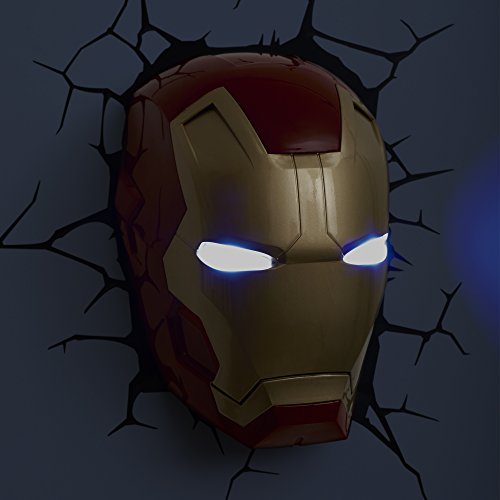 3DLightFX Marvel Avengers Iron Man Mask 3D Deco Light
