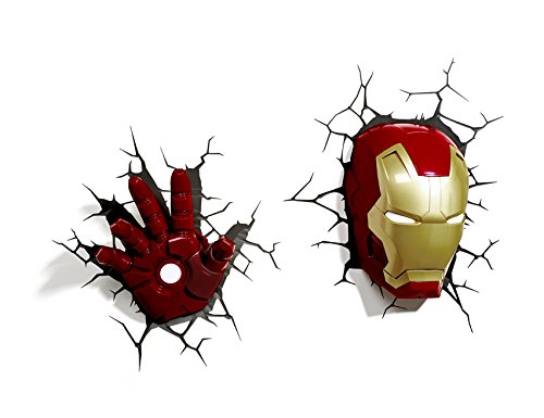 3DLightFX Marvel Avengers Iron Man Mask 3D Deco Light