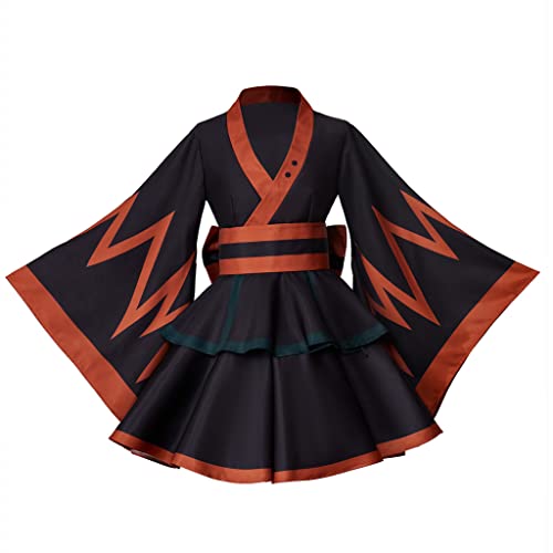 VintageCos Boku No Hero Academia kimono Dress Outfit Midoriya Izuku Costume Katsuki Cosplay Froppy Costume for Women