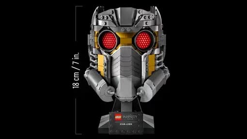 LEGO Marvel Star-Lord's Helmet Set 76251, Collectible Model Kit for -Adults to Build, Home Décor Creative Activity, Gift Idea