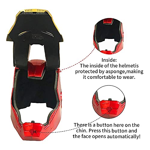 Electronic Iron-man Helmet MK43 Wearable Helmet LED Light Up Iron-man Super Hero Model 1:1 Replica Christmas, Halloween, Birthday's Gift (Children's Size mask).