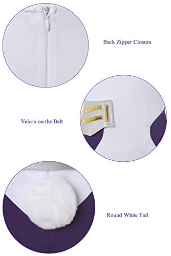 CR ROLECOS Miruko Cosplay Costume BNHA MHA Rabbit Hero Mirko Bunny Bodysuit Costume Bunny Hero Outfit L/XL