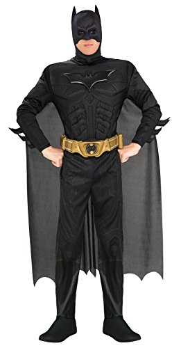 The Dark Knight Batman Deluxe Muscle Chest Costume, Black, Medium