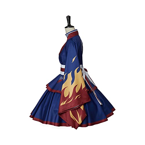 WOSHOW Anime MHA World Hero Cosplay Battle Lolita Kimono Dress Cosplay Costume Halloween Suit-XS