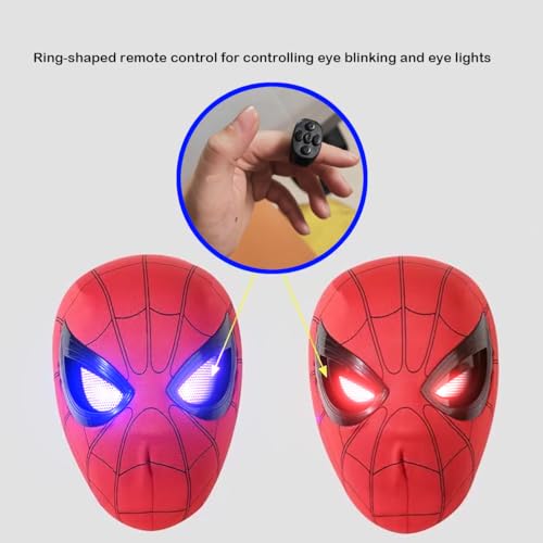 YONTYEQ Superhero Mask Halloween Masks with Faceshell and Lenses,handcraft Movie Prop Replica，Cosplay Costumes Mask (Electric)