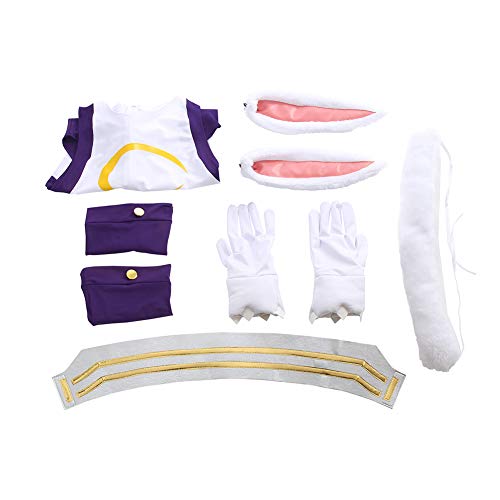 CR ROLECOS Miruko Cosplay Costume BNHA MHA Rabbit Hero Mirko Bunny Bodysuit Costume Bunny Hero Outfit L/XL