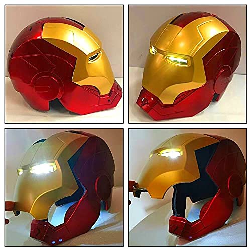 Electronic Iron-man Helmet MK43 Wearable Helmet LED Light Up Iron-man Super Hero Model 1:1 Replica Christmas, Halloween, Birthday's Gift (Children's Size mask).