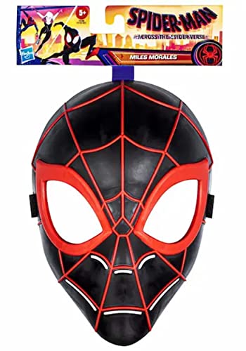 Spider-Man Marvel Across The Spider-Verse Miles Morales Mask for Kids Roleplay and Costume Dress Up, Toys for Ages 5 and Up