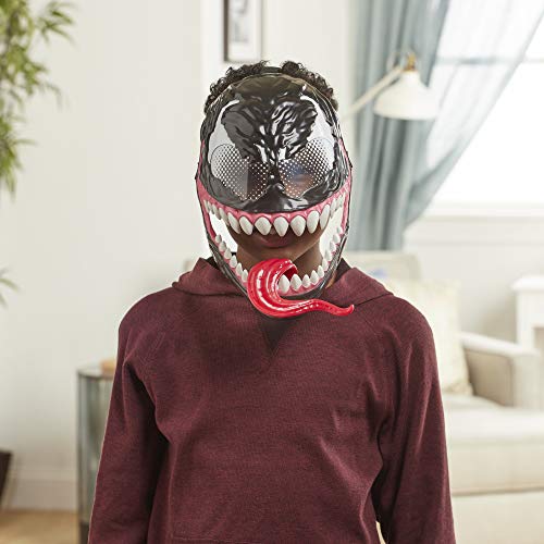 Spider-Man Marvel’s Maximum Venom, Venom Mask Role Play Toy, Lever-Activated Swinging Tongue Feature, Adjustable Strap, for Kids Ages 4 and Up