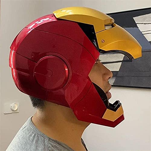 Electronic Iron-man Helmet MK43 Wearable Helmet LED Light Up Iron-man Super Hero Model 1:1 Replica Christmas, Halloween, Birthday's Gift (Children's Size mask).