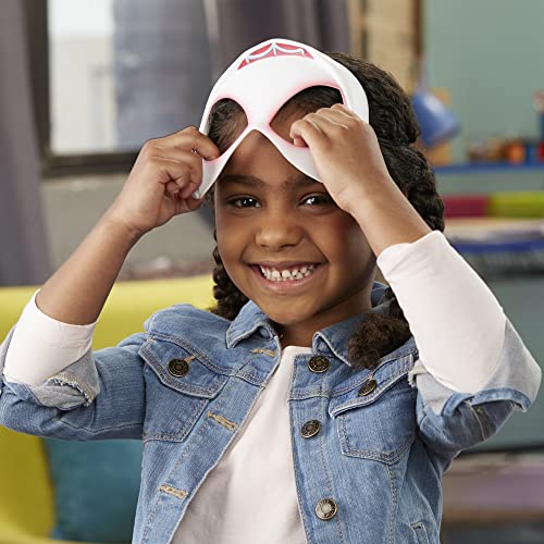 Marvel Spider-Man: Across The Spider-Verse Spider-Gwen Web-Shot Slinger Mask and Blaster Set, Spider-Man Web Shooter Toy, Super Hero Toys for 5 Year Old Girls and Boys and Up