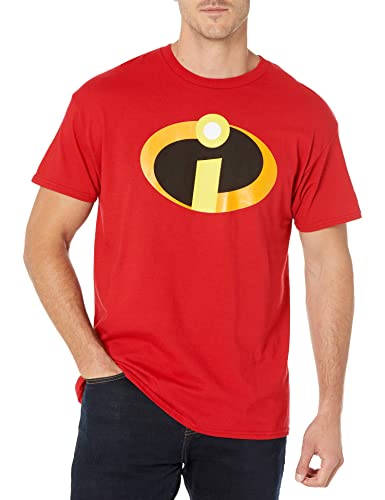 Disney unisex adult The Incredibles T-shirt T Shirt, Red, Medium US