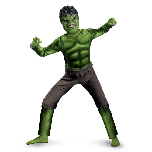 Avengers Hulk Classic Costume, Green/Brown, Medium