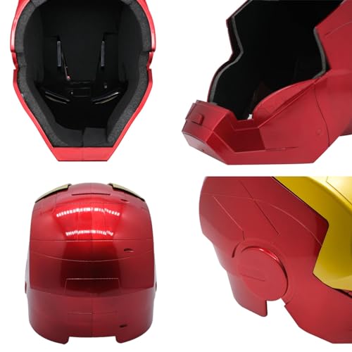 Iron-Mans Helmet Adult Electronic Mark 43 Helmet Open and Close with LED Eyes Light Up Super Hero Movie 1:1 Model Cosplay Prop for Halloween Birthday's