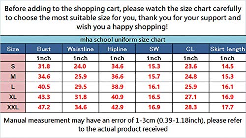 Good Friend Mha Cosplay Bnha Cosplay Hero uniform Halloween costume with two keychains (S)