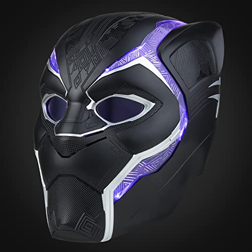 Marvel Legends Series Black Panther Premium Electronic Role Play Helmet with Light FX and Flip-Up &Down Lenses, Collectible Roleplay Item