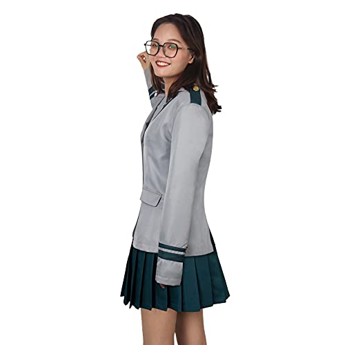 PartyEver My Hero Academia Boku no Hero Cosplay Costume Women's High School Uniform Suit(Medium)