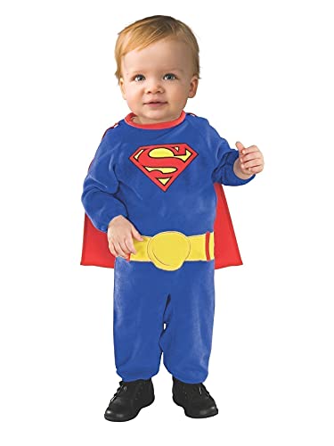 Rubie's baby boys Superman Classic Romper With Removable Cape Costume, As Shown, Newborn US