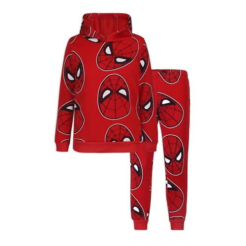 Marvel Spider-Man Boys 2 Piece Hoodie and Pant Sets for Toddlers and Big Kids – Red
