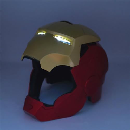 Iron-Mans Helmet Adult Electronic Mark 43 Helmet Open and Close with LED Eyes Light Up Super Hero Movie 1:1 Model Cosplay Prop for Halloween Birthday's