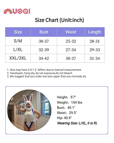 Nuoqi Miruko Cosplay MHA Rabbit Hero Mirko Cosplay Bunny Costume Bodysuit Bunny Hero Suit L/XL