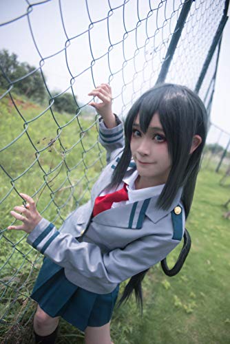 Good Friend Mha Cosplay Bnha Cosplay Hero uniform Halloween costume with two keychains (S)