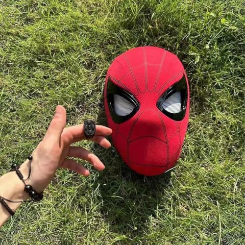YONTYEQ Superhero Mask Halloween Masks with Faceshell and Lenses,handcraft Movie Prop Replica，Cosplay Costumes Mask (Electric)