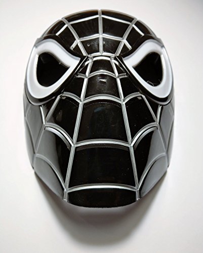 Premium Black Spiderman Mask/Venom Mask with LED Eyes that Light Up! (Batteries Included)