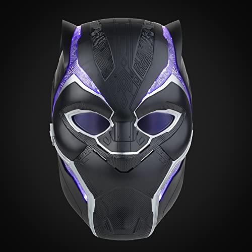 Marvel Legends Series Black Panther Premium Electronic Role Play Helmet with Light FX and Flip-Up &Down Lenses, Collectible Roleplay Item