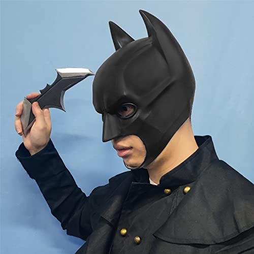 HugOutdoor Halloween Cosplay Man Latex Mask and Foam Dart Masquerade Superhero Costume Accessories for Kids Adults