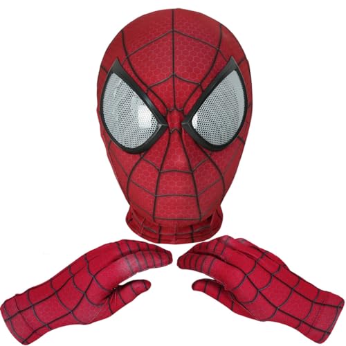 IUPPA Superhero Spiderman Mask and Gloves Halloween Masks Adults Kids Cosplay Masks (CCC, Kids) Spider-man