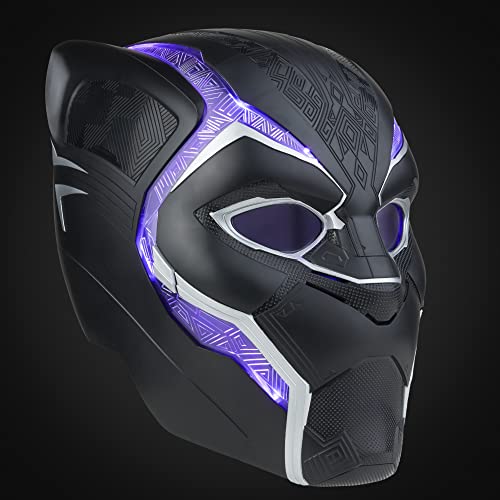 Marvel Legends Series Black Panther Premium Electronic Role Play Helmet with Light FX and Flip-Up &Down Lenses, Collectible Roleplay Item