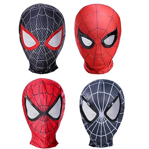 YongEnShang 4 Pcs Halloween Dress Up Masks,Superhero Hats Cosplay Costumes for Kids (CGMH-1)