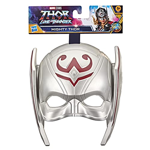 Marvel Studios’ Thor: Love and Thunder Mighty Thor Hero Mask for Roleplay, Great Halloween Costume, Toys for Kids Ages 5 and Up
