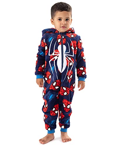 Marvel Spider-Man Onesie Boys Kids Superhero Character 4-5 Years Blue