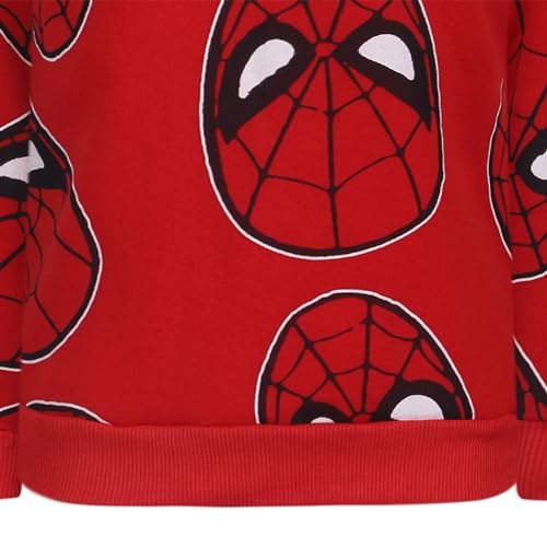 Marvel Spider-Man Boys 2 Piece Hoodie and Pant Sets for Toddlers and Big Kids – Red