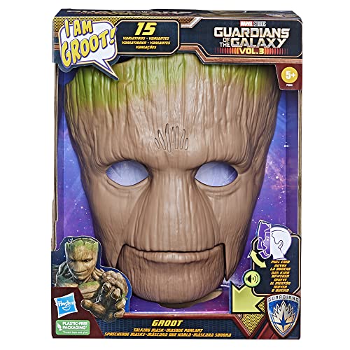 Marvel Guardians of The Galaxy Vol.3 Groot Role Play Mask, Talking Groot Mask, Super Hero Mask, Role Play Toys for Kids Ages 5 and Up