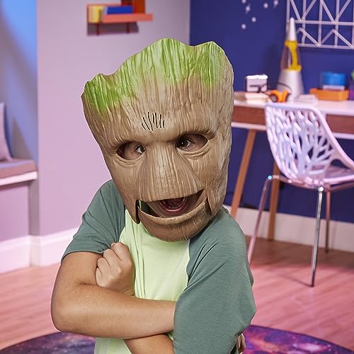 Marvel Guardians of The Galaxy Vol.3 Groot Role Play Mask, Talking Groot Mask, Super Hero Mask, Role Play Toys for Kids Ages 5 and Up