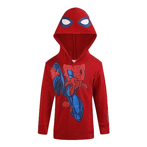 Marvel Spiderman Boys’ Hoodie for Toddler and Little Kids– Red