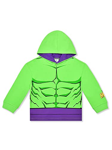 Marvel Hulk Boys Hoodie for Toddler and Little Kids – Green/Purple