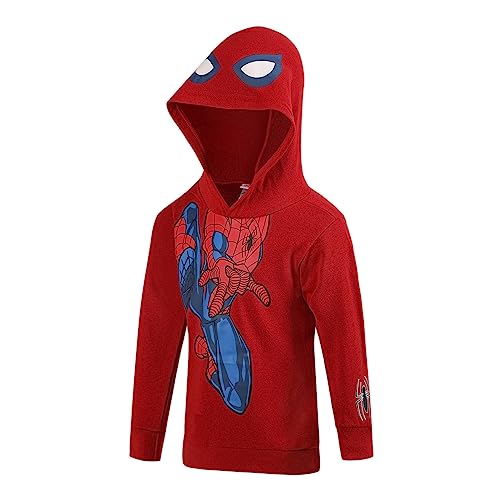 Marvel Spiderman Boys’ Hoodie for Toddler and Little Kids– Red