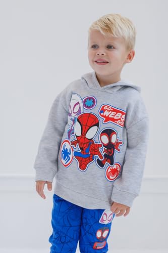Marvel Spidey and His Amazing Friends Little Boys Fleece Hoodie & Pants Set Gray/Blue 6
