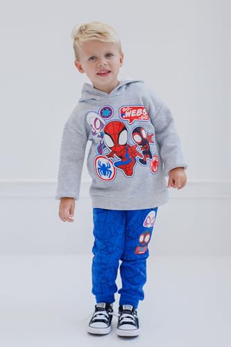 Marvel Spidey and His Amazing Friends Little Boys Fleece Hoodie & Pants Set Gray/Blue 6